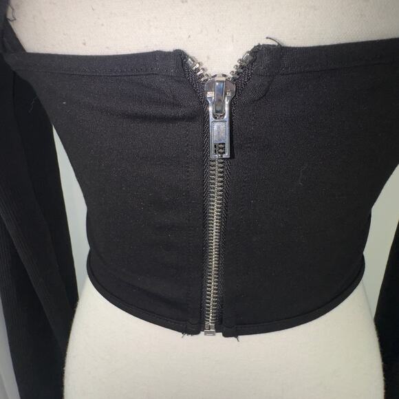 Forever 21 black corset crop top women’s size small NWT - Picture 5 of 8